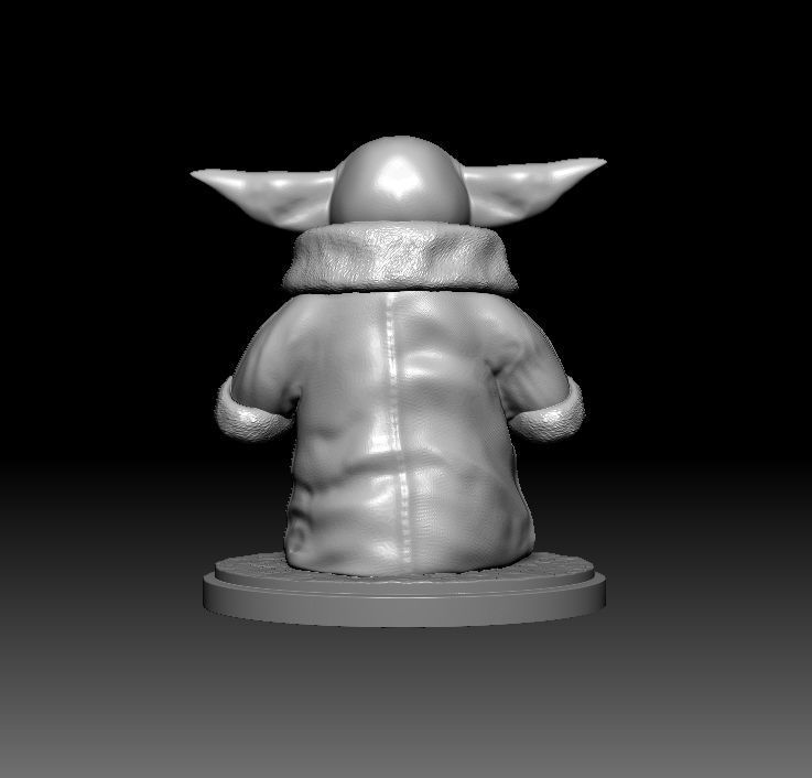 Baby Yoda printable  3D print model_9
