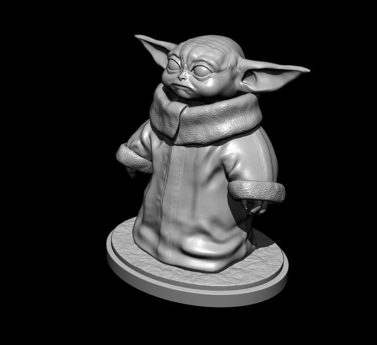 Baby Yoda printable  3D print model_6
