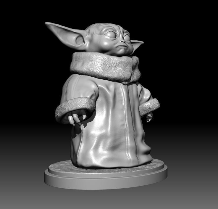 Baby Yoda printable  3D print model_11