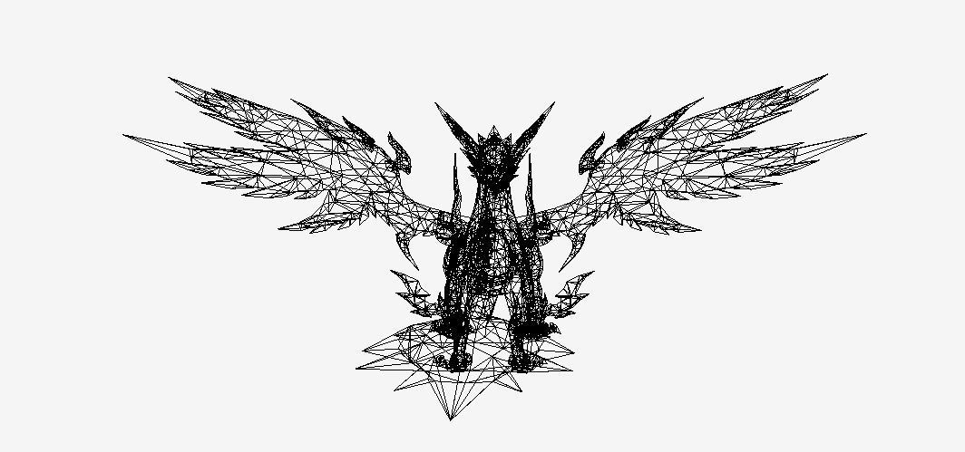 Golden Dragon Low-poly 3D model_14