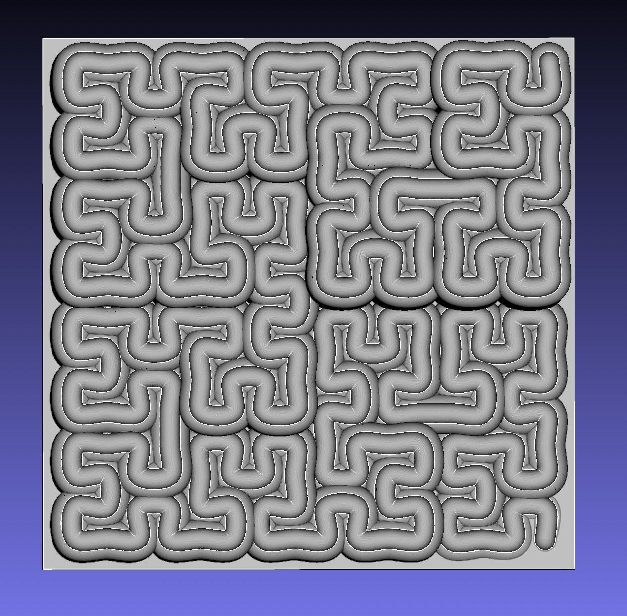 Hilbert Curve Fractal Marble Slide 3D print model_1