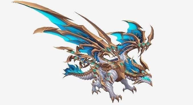 Fantastic Dragon Low-poly 3D model
