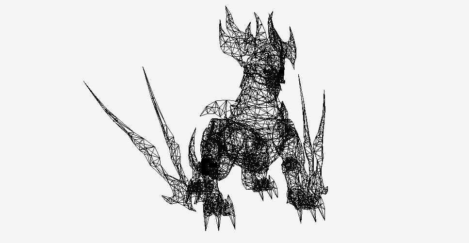 Metal Dragon Low-poly 3D model_13