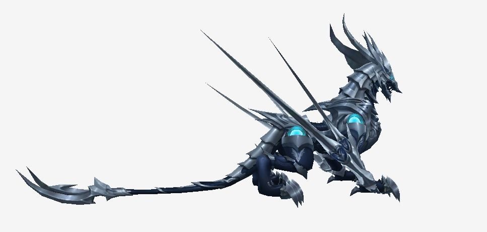 Metal Dragon Low-poly 3D model_3