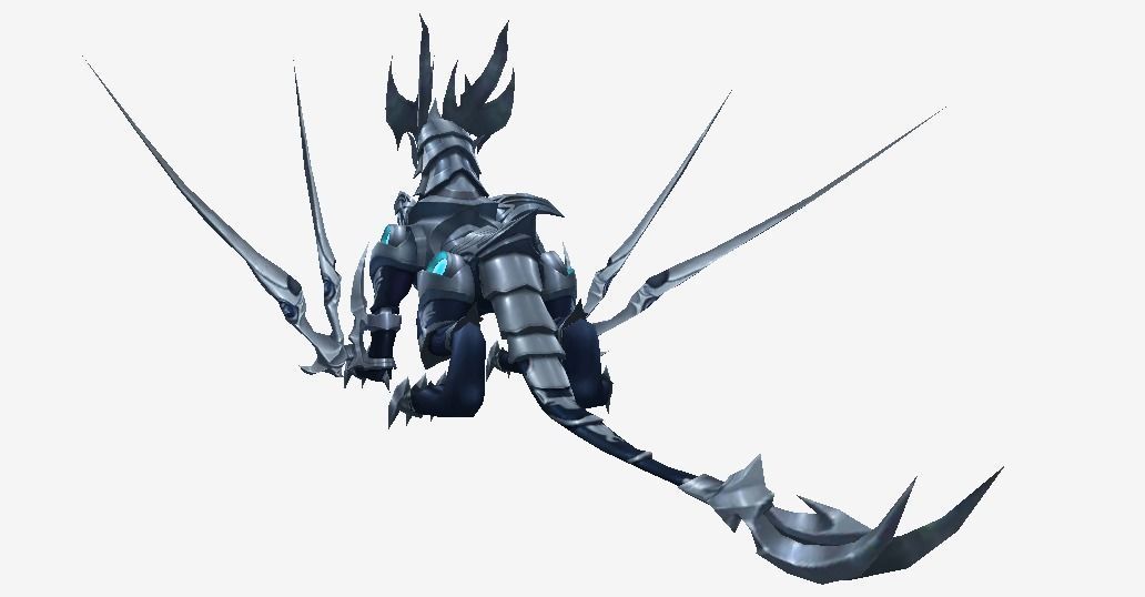 Metal Dragon Low-poly 3D model_2