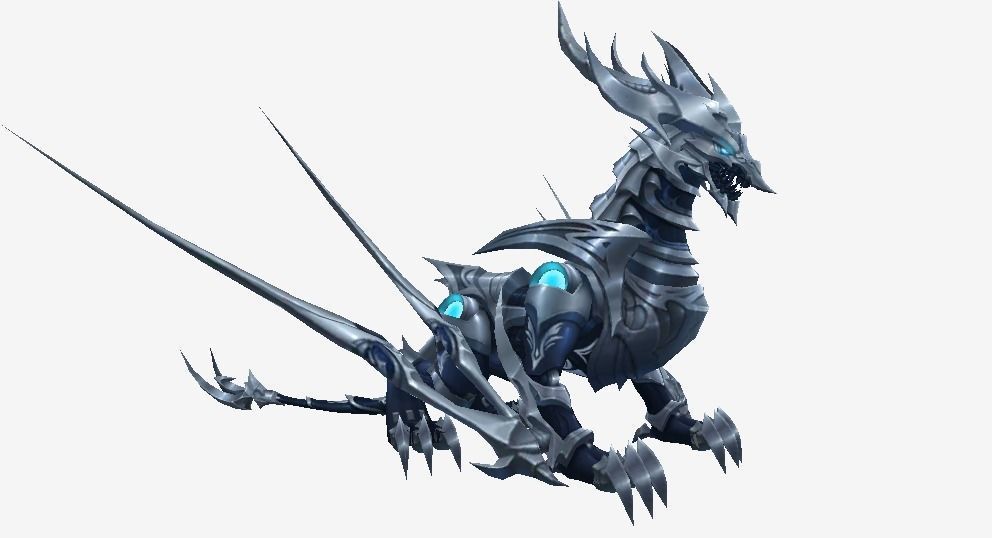 Metal Dragon Low-poly 3D model_15