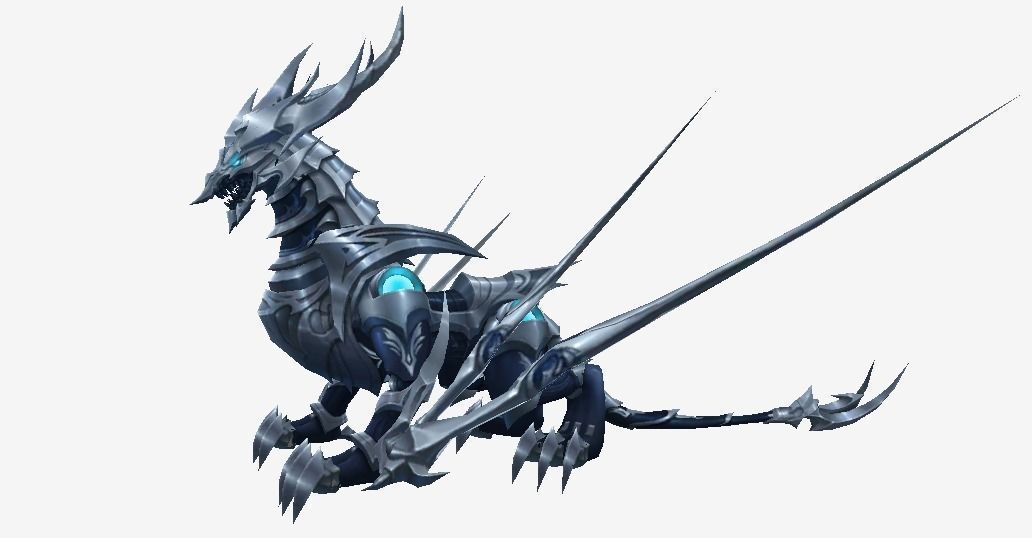 Metal Dragon Low-poly 3D model_8