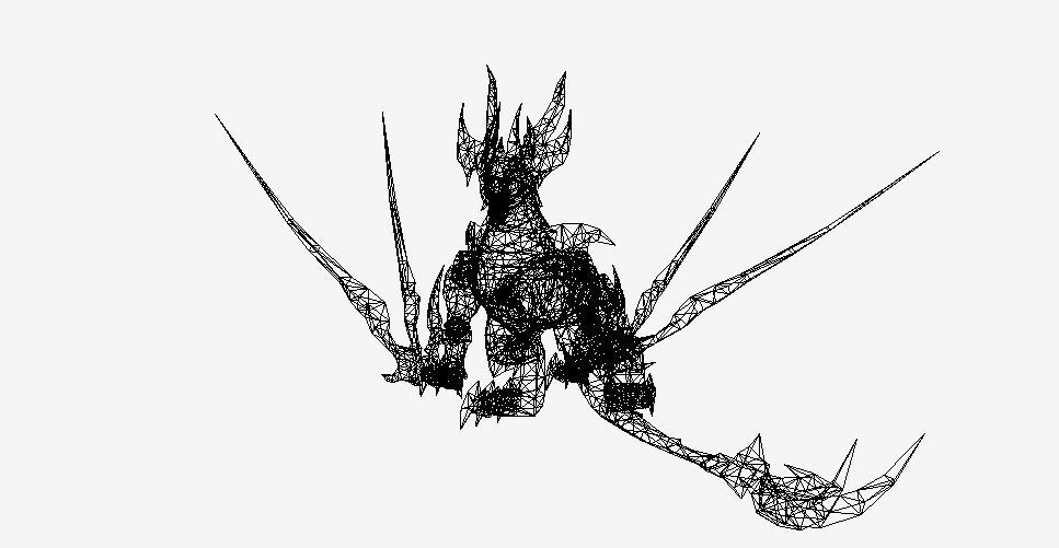 Metal Dragon Low-poly 3D model_14