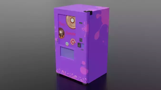 Donuts vending machine Low-poly 3D model