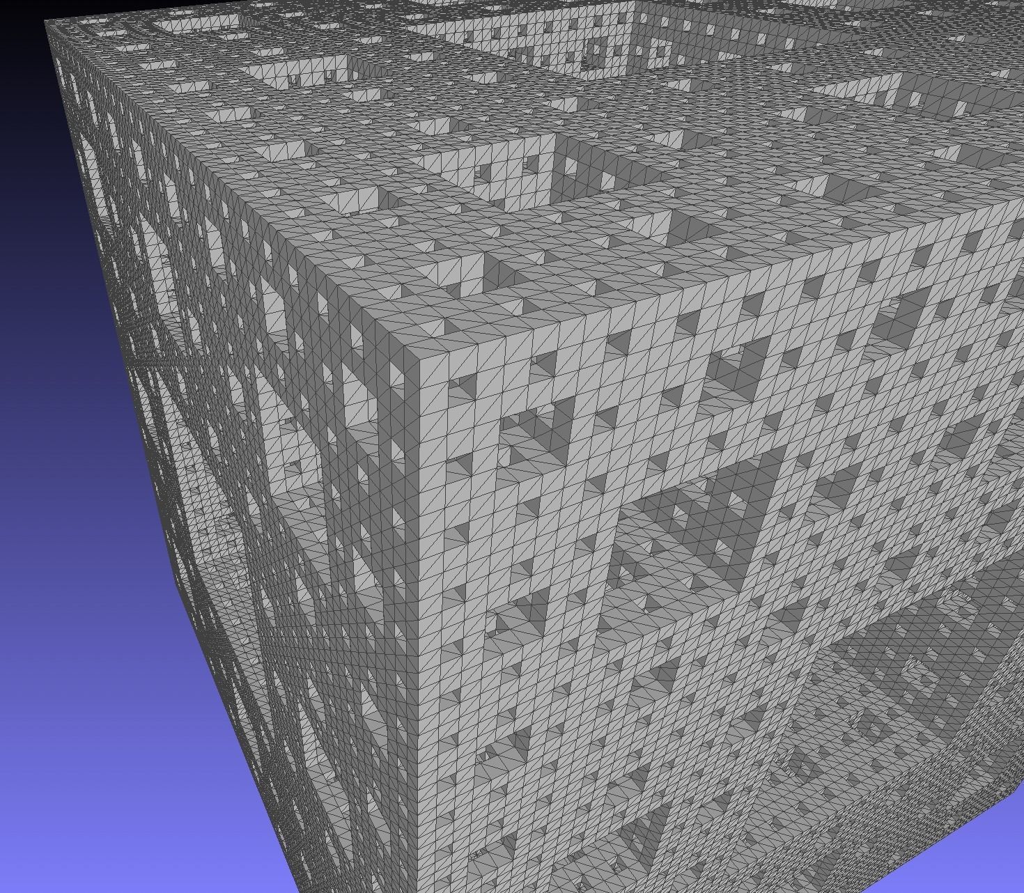 Menger Sponge Fractal Blocks 3D print model_1