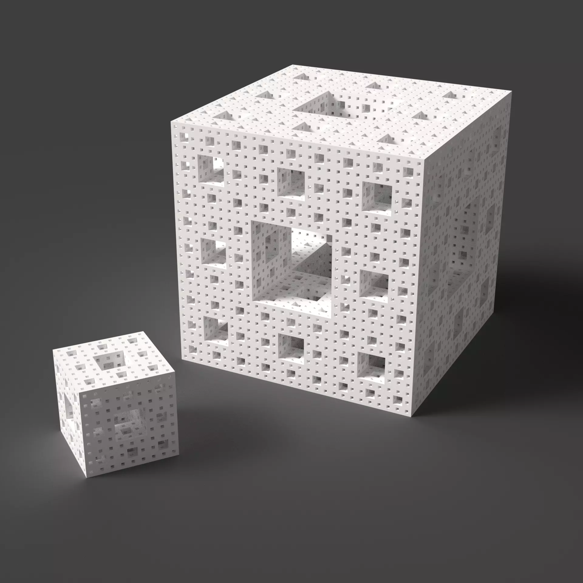 Menger Sponge Fractal Blocks 3D print model_0