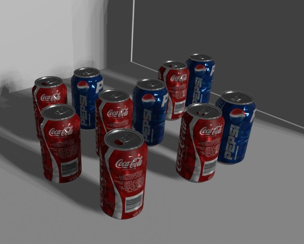 soda cans Low-poly Low-poly 3D model_9