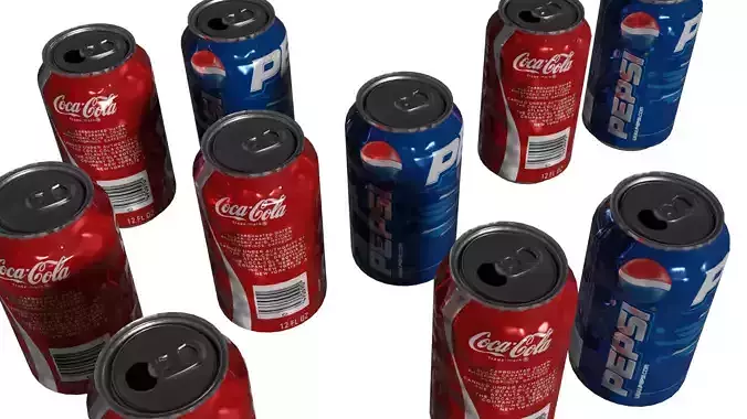 soda cans Low-poly 