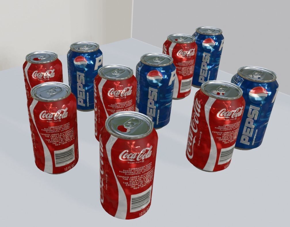 soda cans Low-poly Low-poly 3D model_10