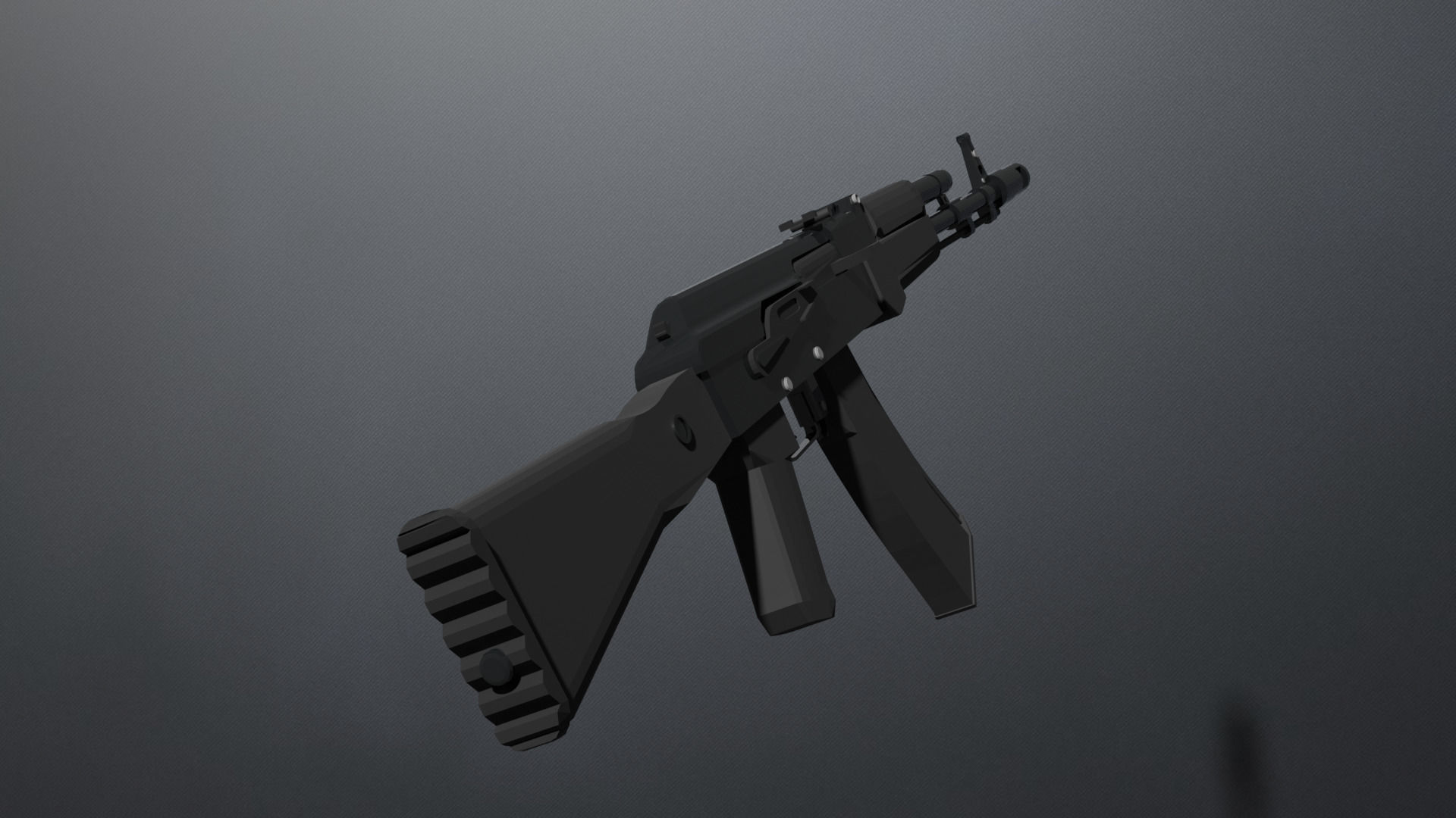 AK74M ak - rifle Free low-poly 3D model_4