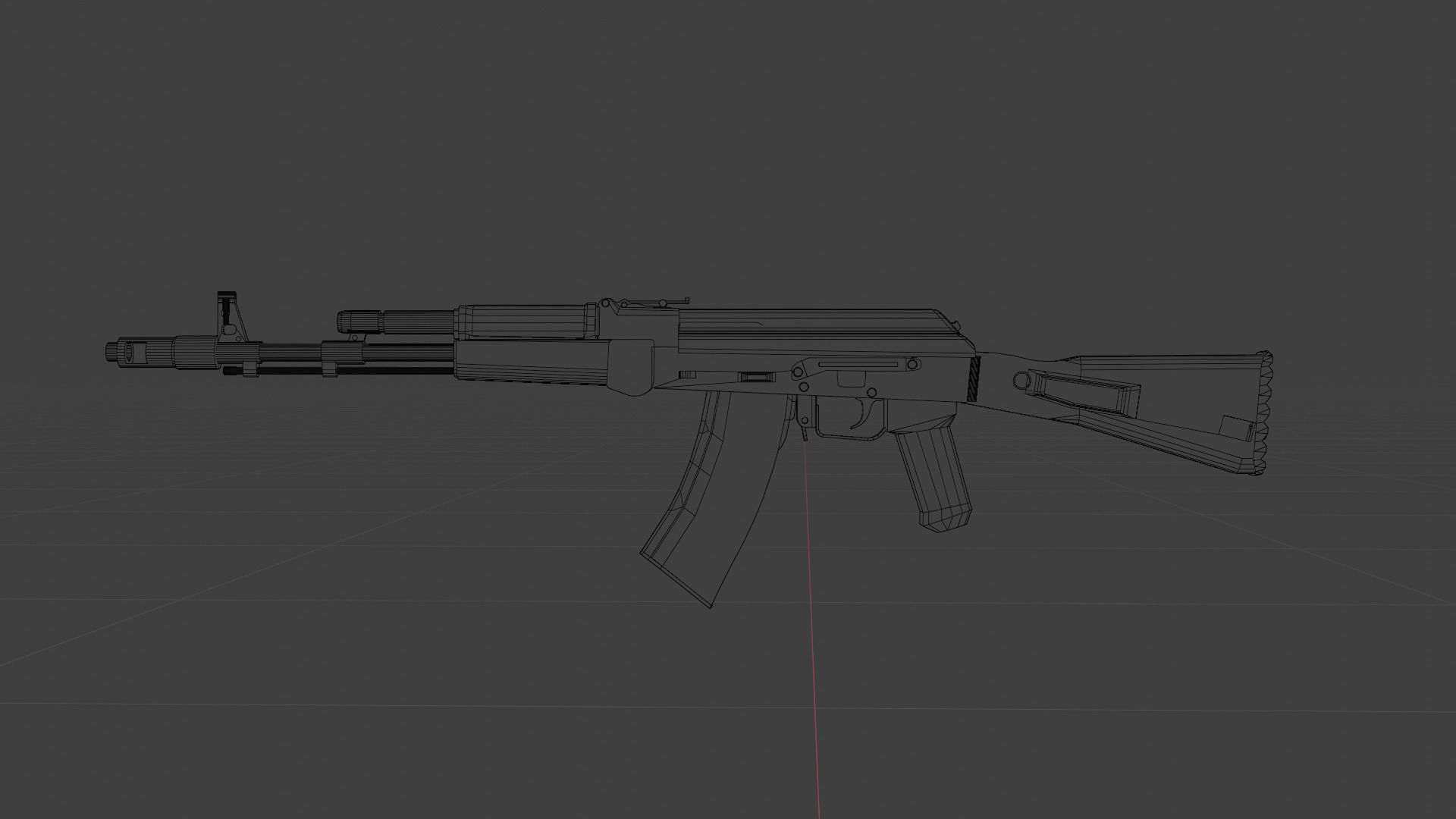 AK74M ak - rifle Free low-poly 3D model_5