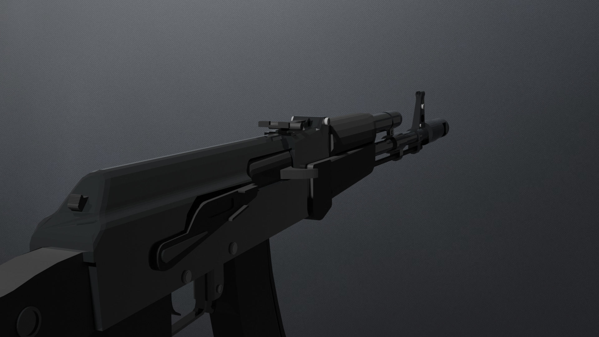 AK74M ak - rifle Free low-poly 3D model_2