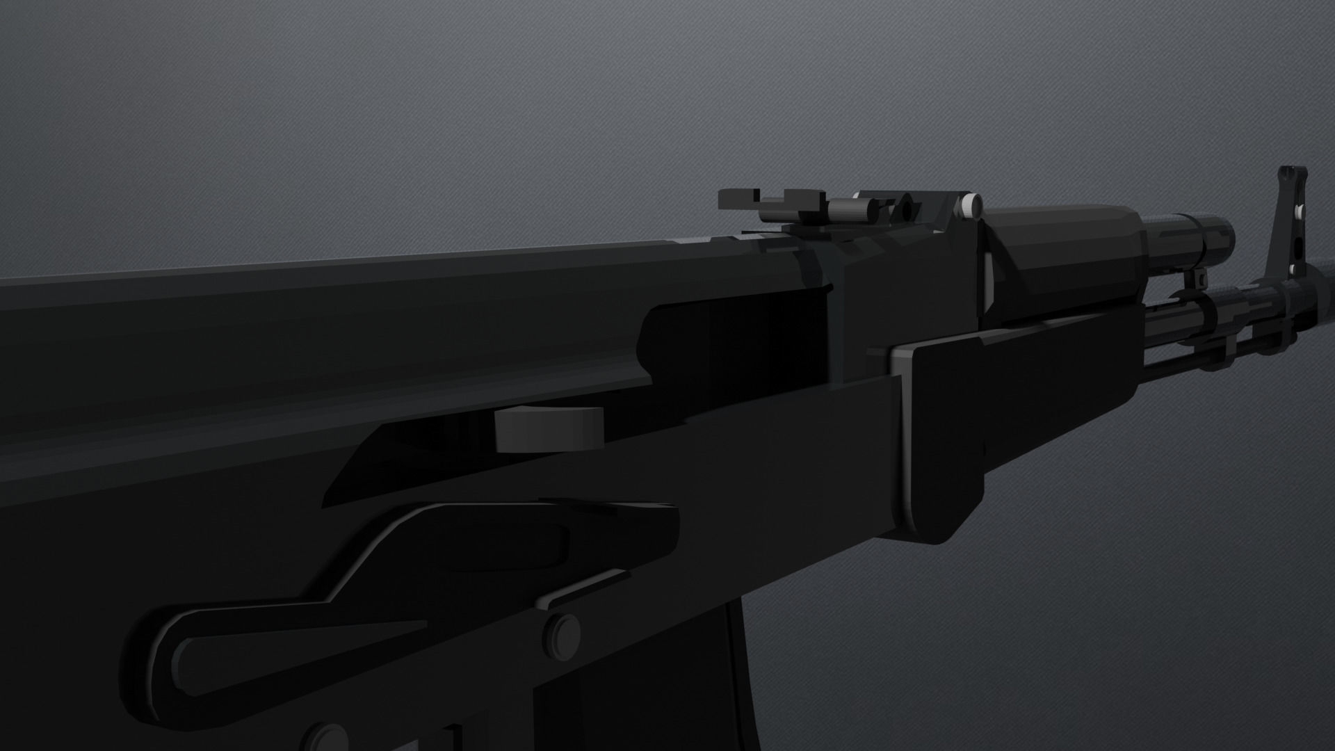 AK74M ak - rifle Free low-poly 3D model_3