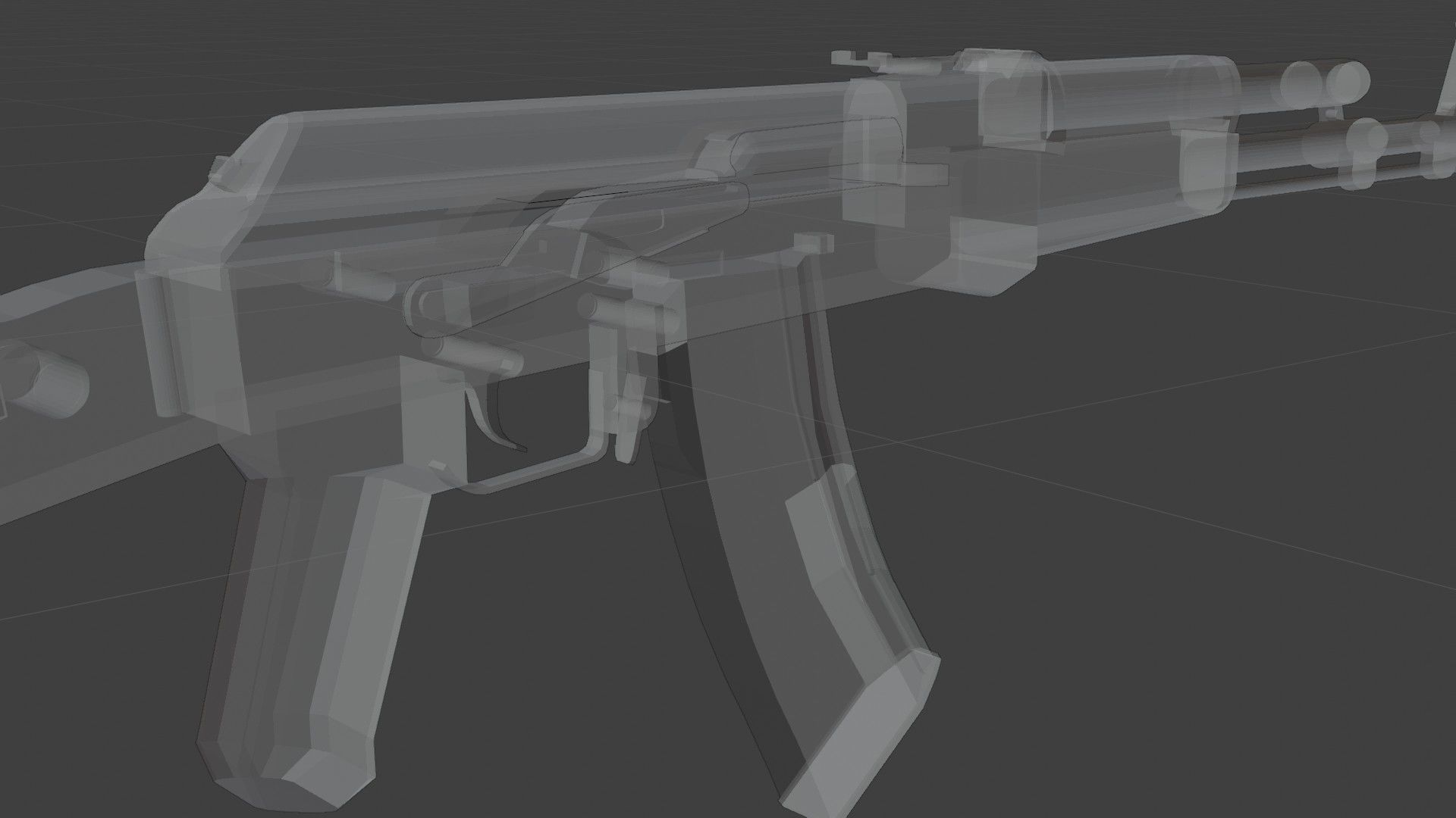 AK74M ak - rifle Free low-poly 3D model_7