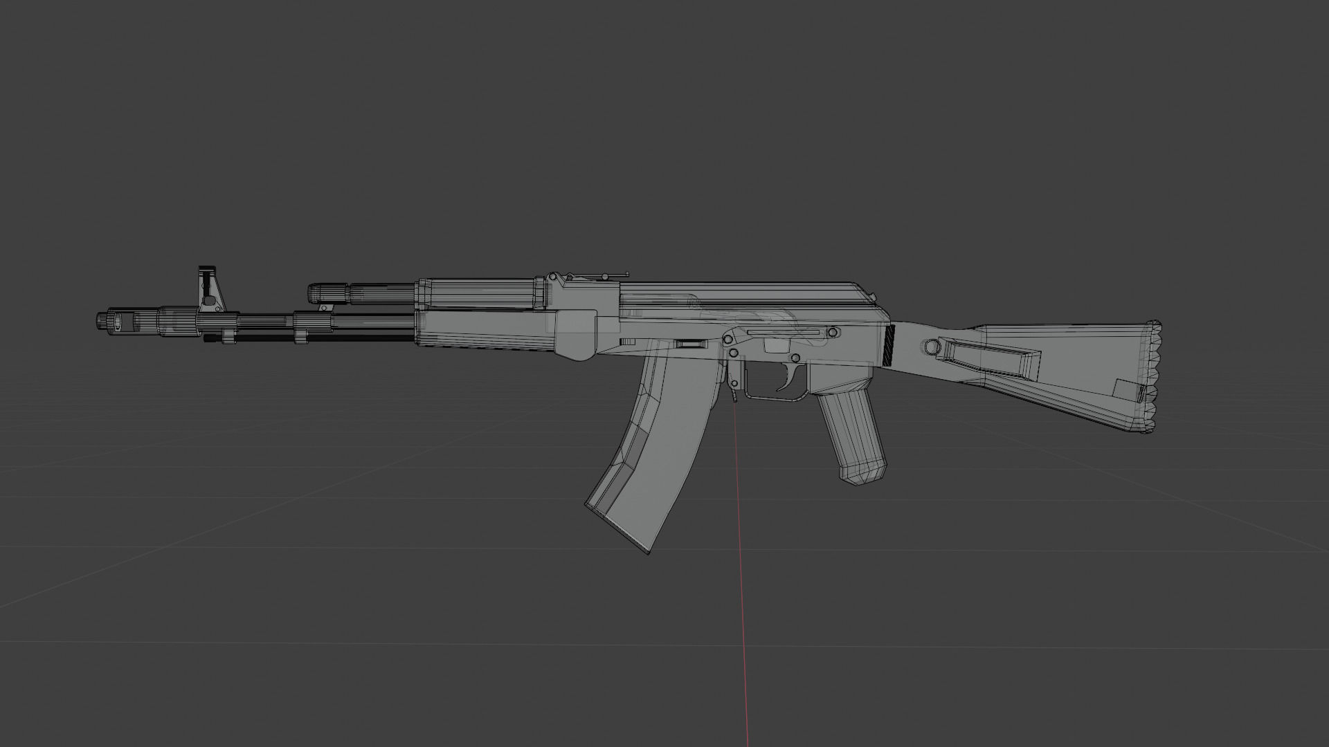 AK74M ak - rifle Free low-poly 3D model_6