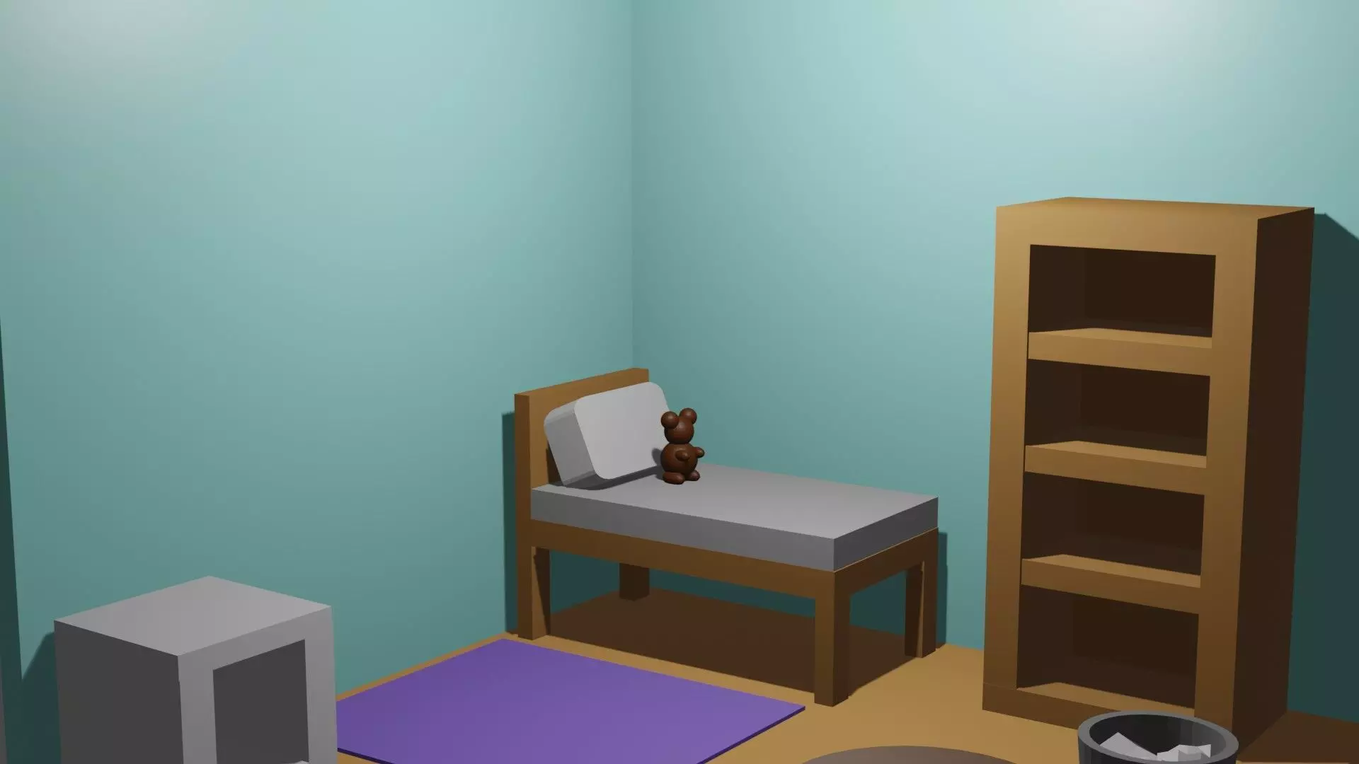 Room Low Poly escape Low-poly 3D model