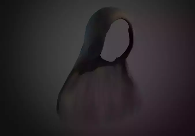 dark brown long hair