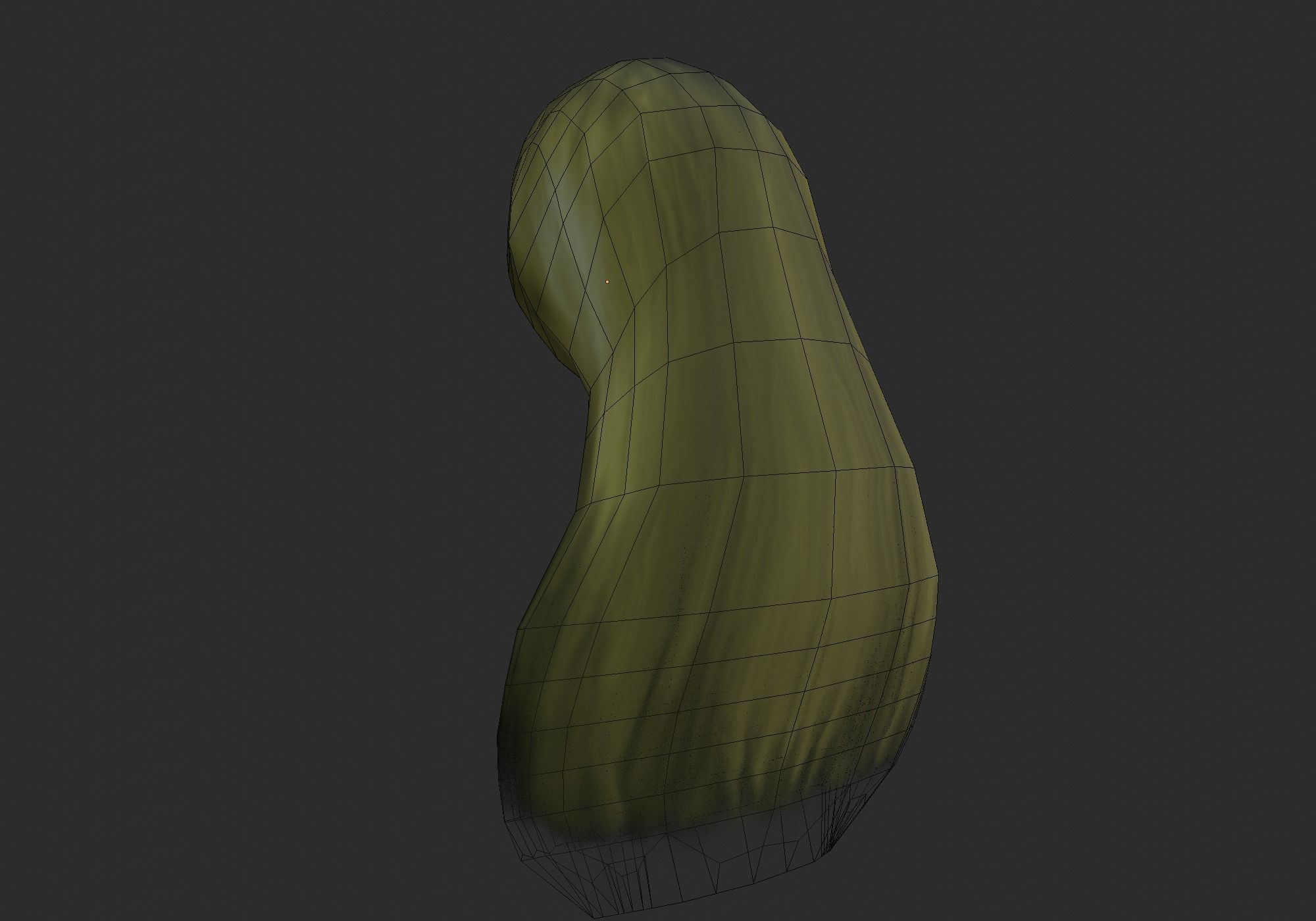 blond long hair Low-poly 3D model_15