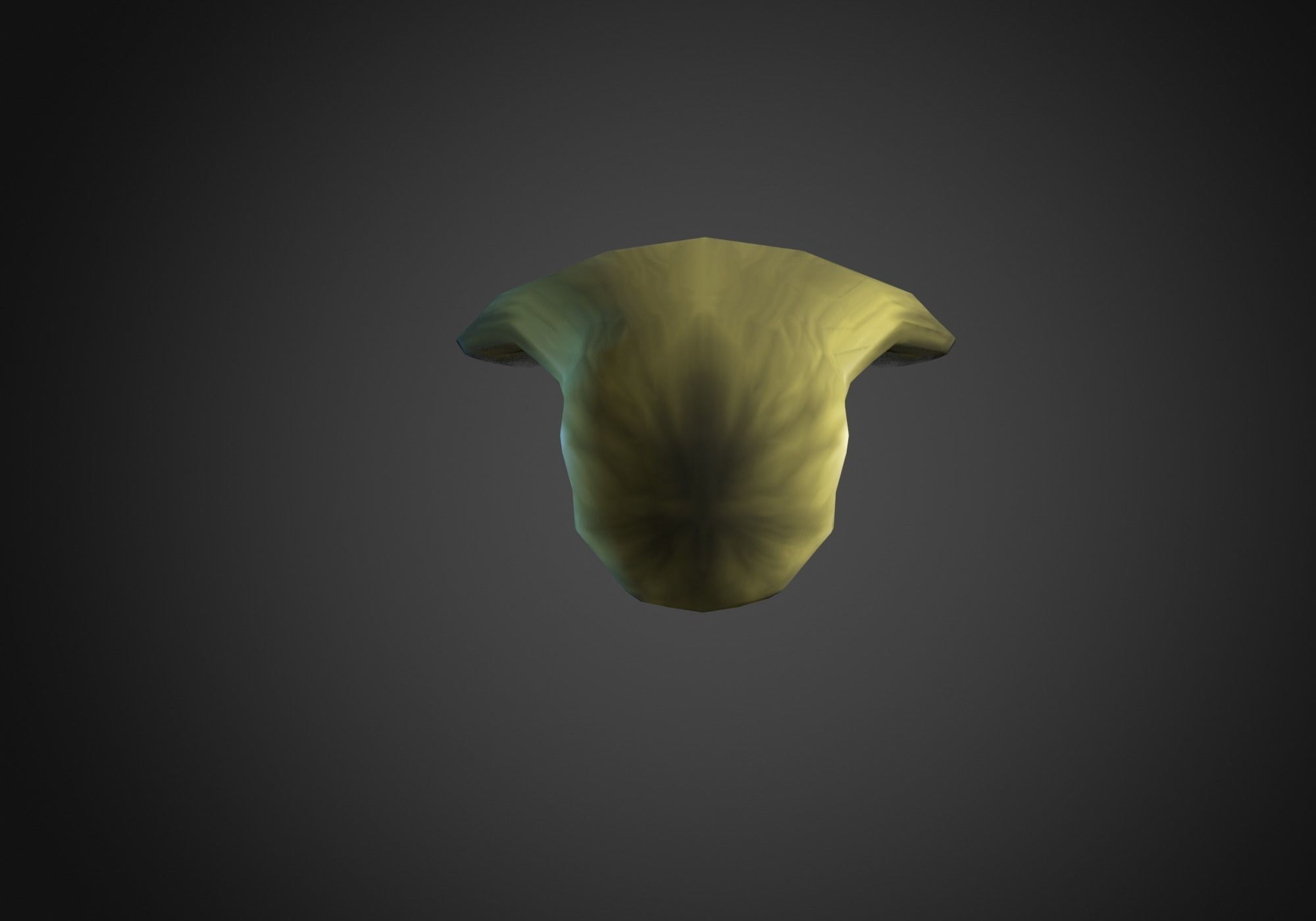 blond long hair Low-poly 3D model_8