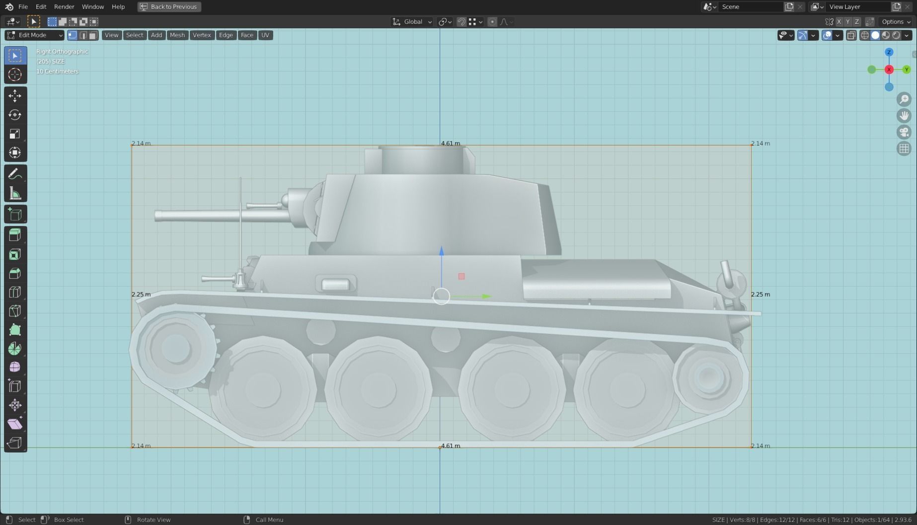 Panzerkampfwagen 38t Tank Base Mesh  Low-poly 3D model_27
