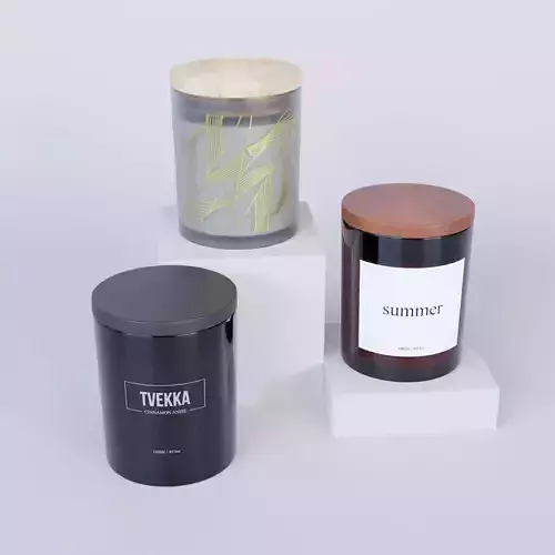 Candle - Blender Cycles and Eevee Low-poly 3D model