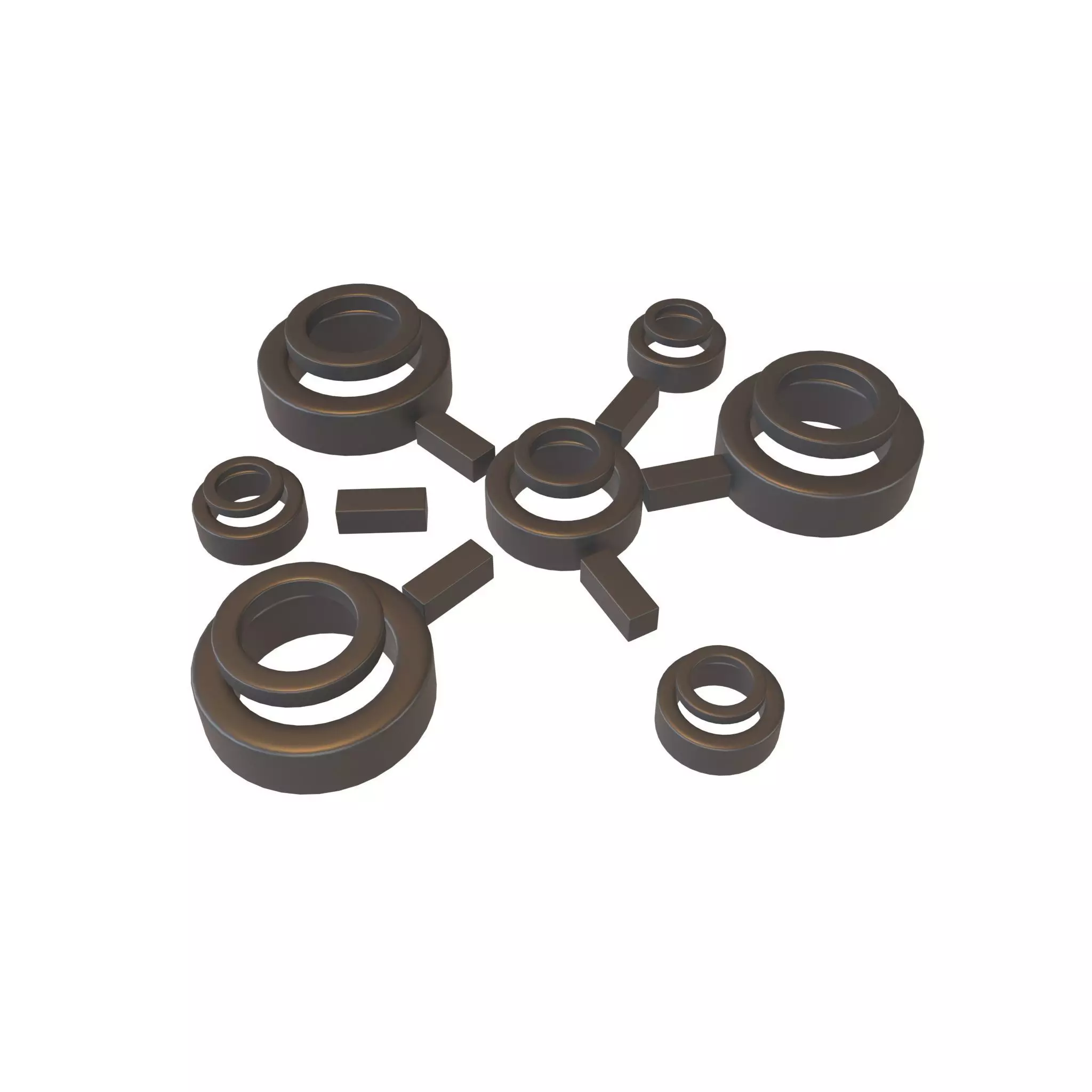 Network Connection Icon v1 001 Low-poly 3D model_0