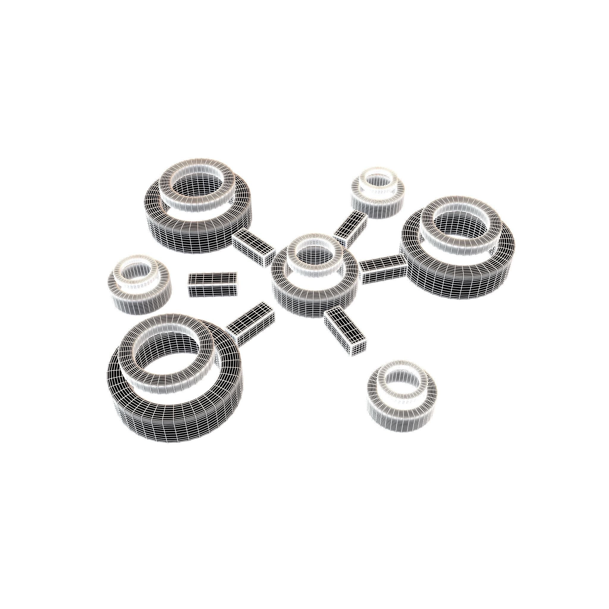 Network Connection Icon v1 001 Low-poly 3D model_4