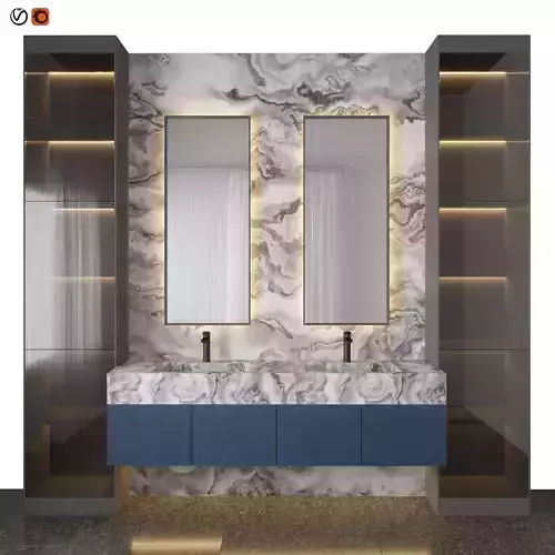 Blue Marble Bathroom