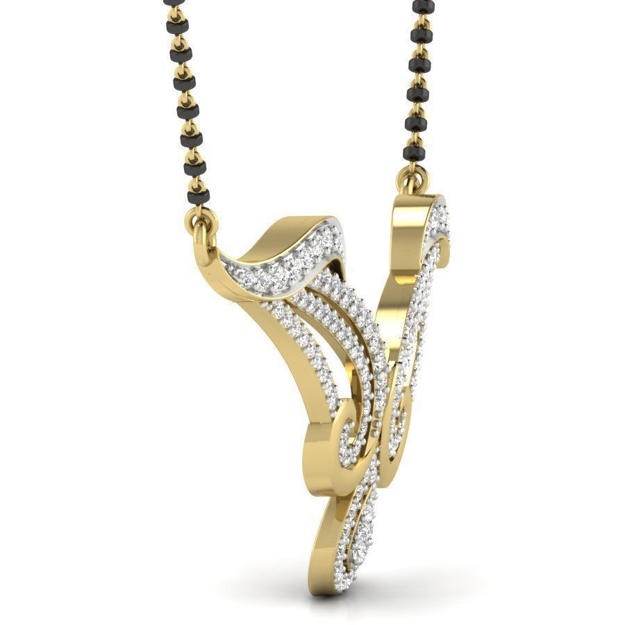 Diamond Beautiful Neckless 3D print model_9