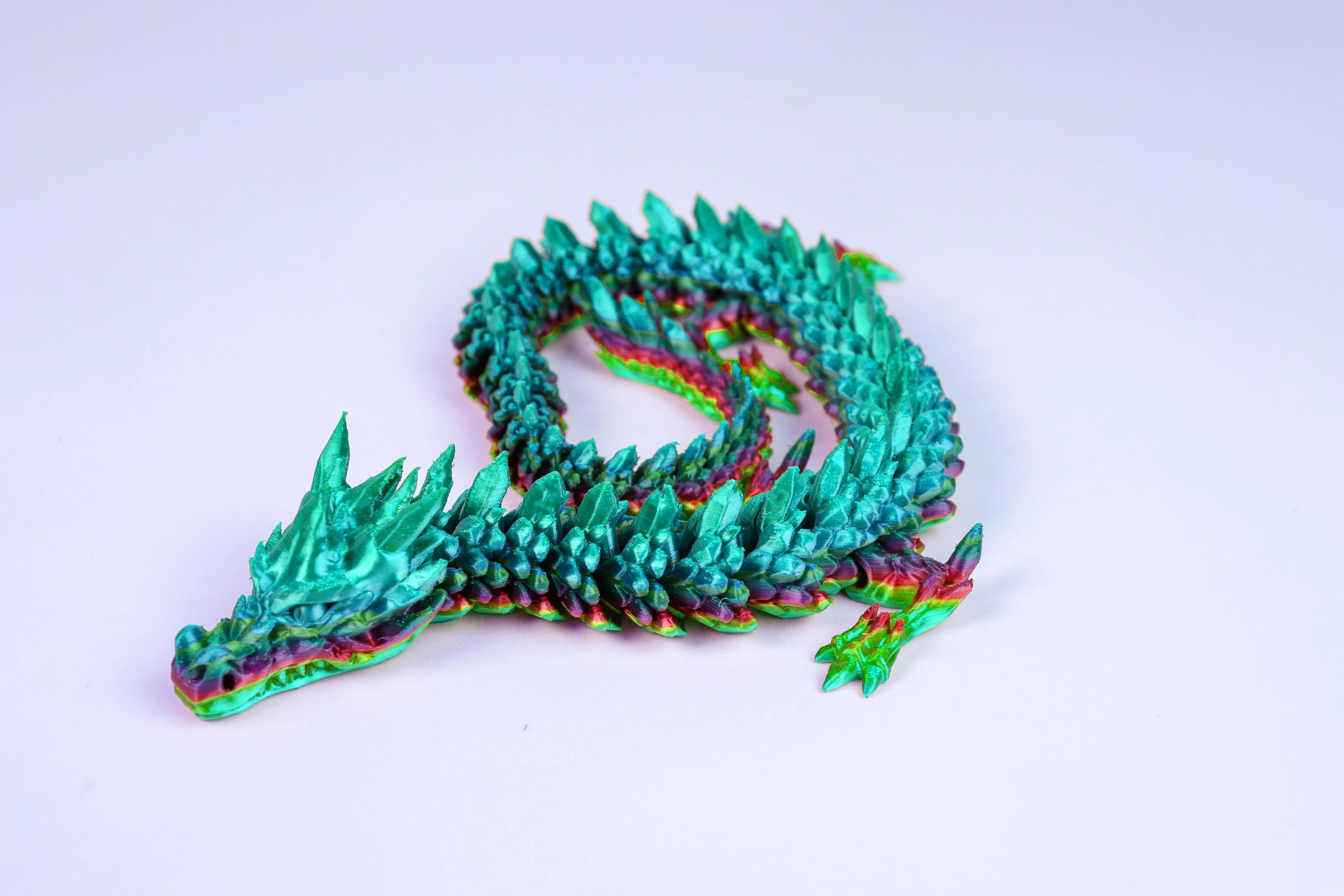 ARTICULATED FROST DRAGON WIGGLE PET ARTICULATED DRAGON 3D print model_0