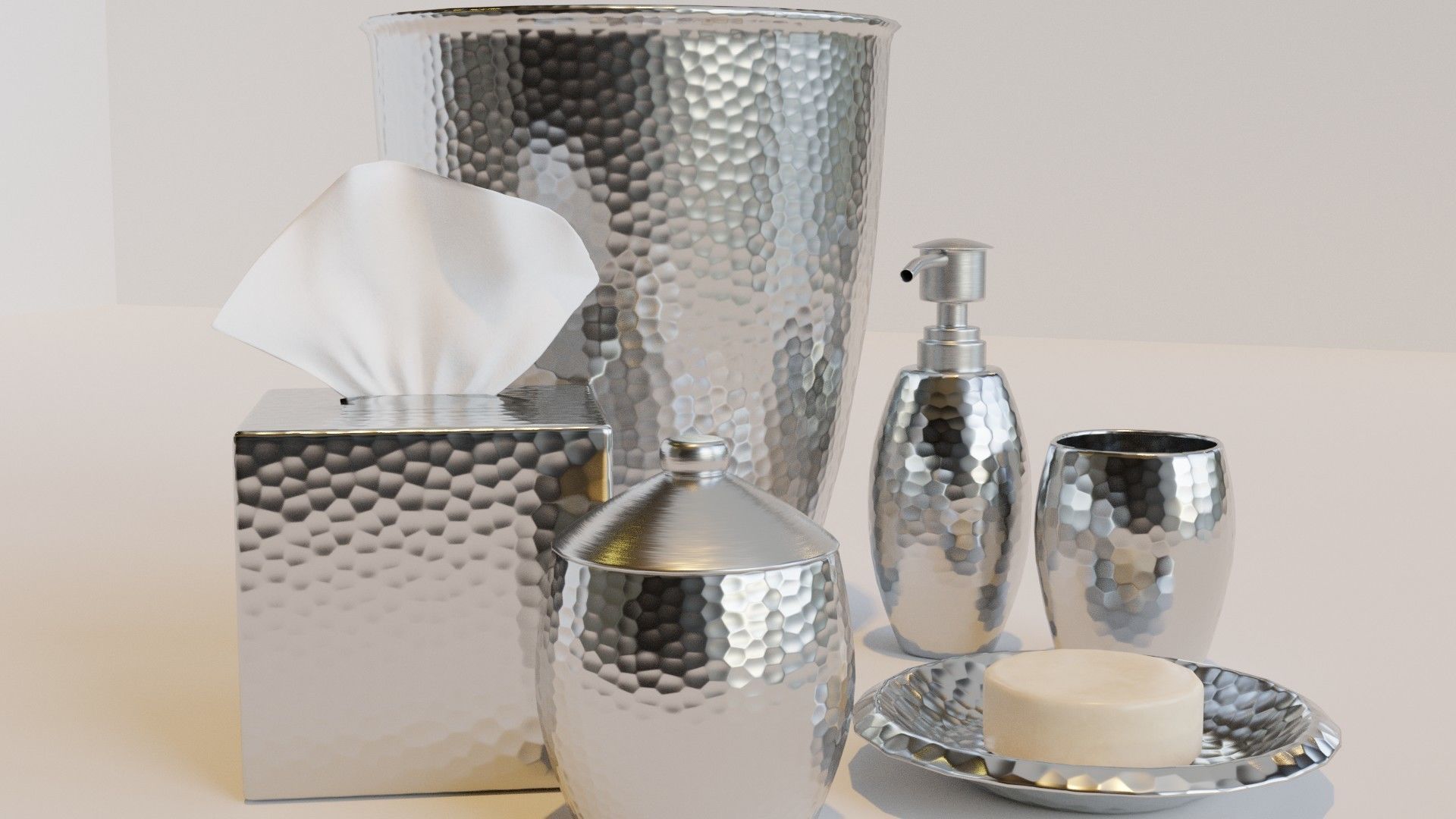 Bathroom Accesories Low-poly 3D model_2