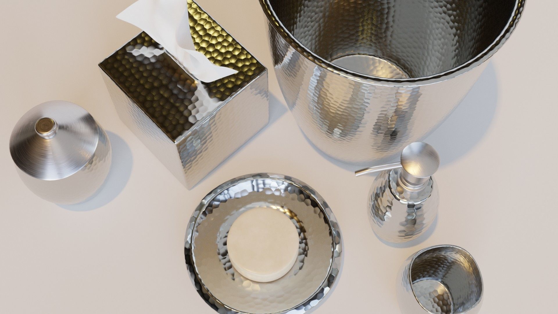 Bathroom Accesories Low-poly 3D model_5