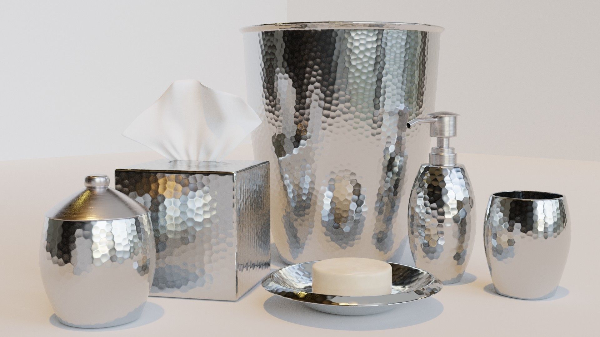 Bathroom Accesories Low-poly 3D model_3