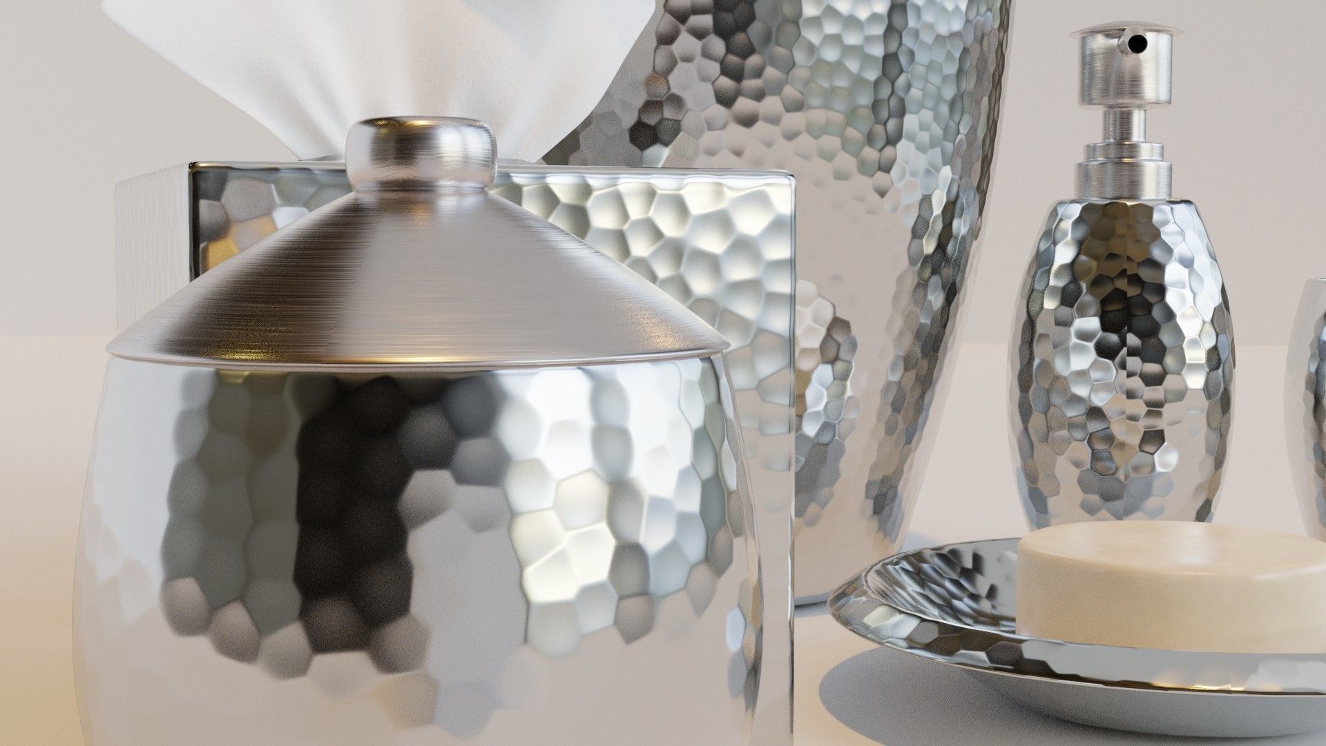 Bathroom Accesories Low-poly 3D model_4