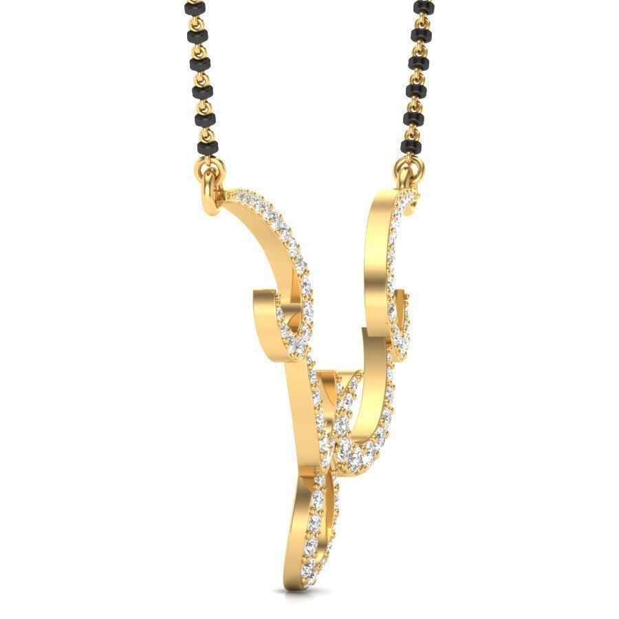 Diamond Satting Beautiful Neckless 3D print model_9