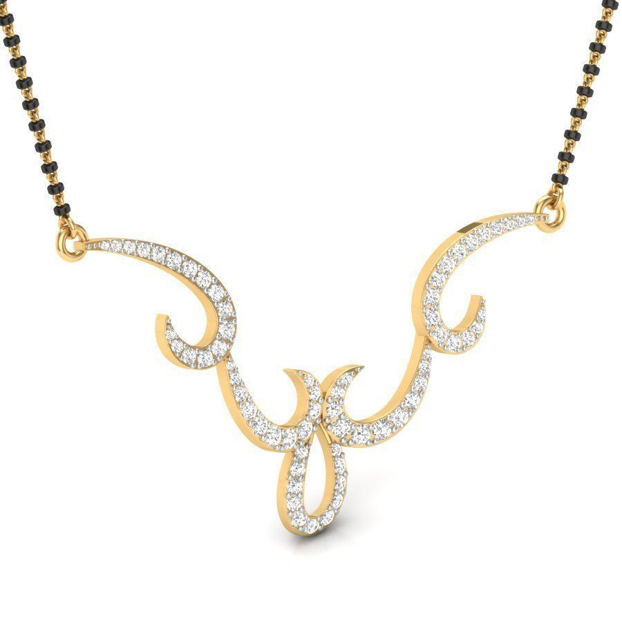 Diamond Satting Beautiful Neckless 3D print model_1