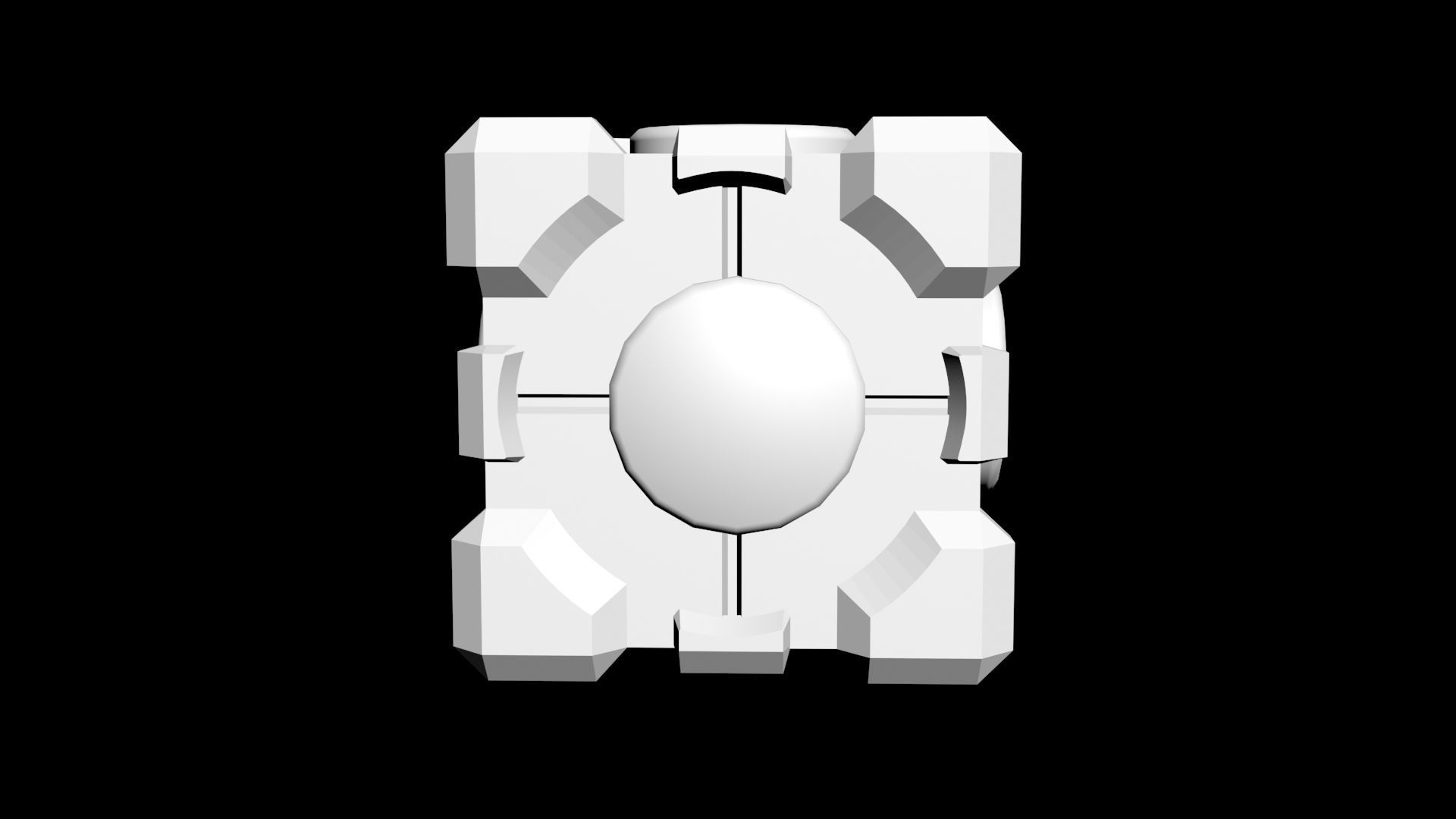 portal cube 3D print model_1