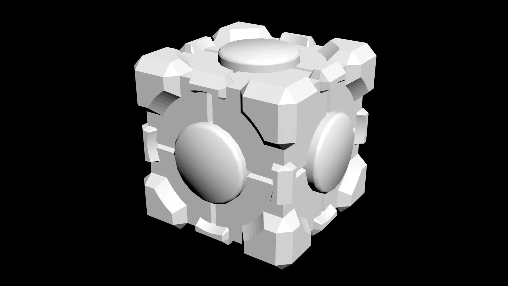 portal cube 3D print model_0