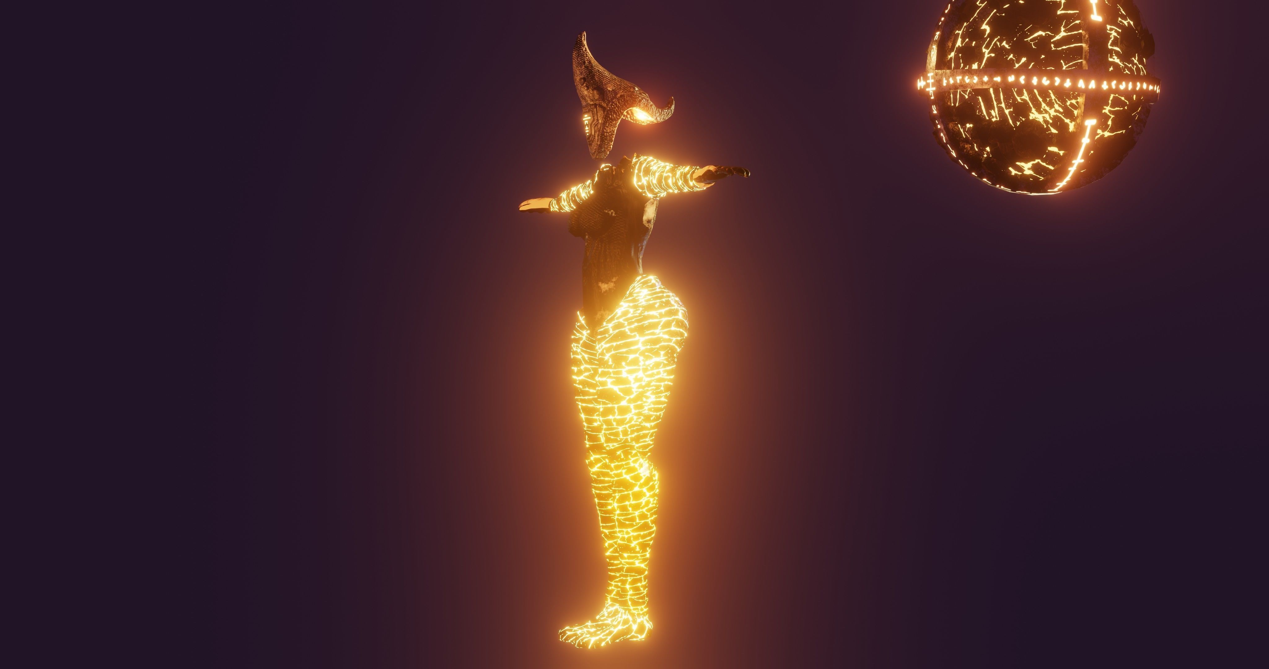 Female Elemental Sentinels Low-poly 3D model_56