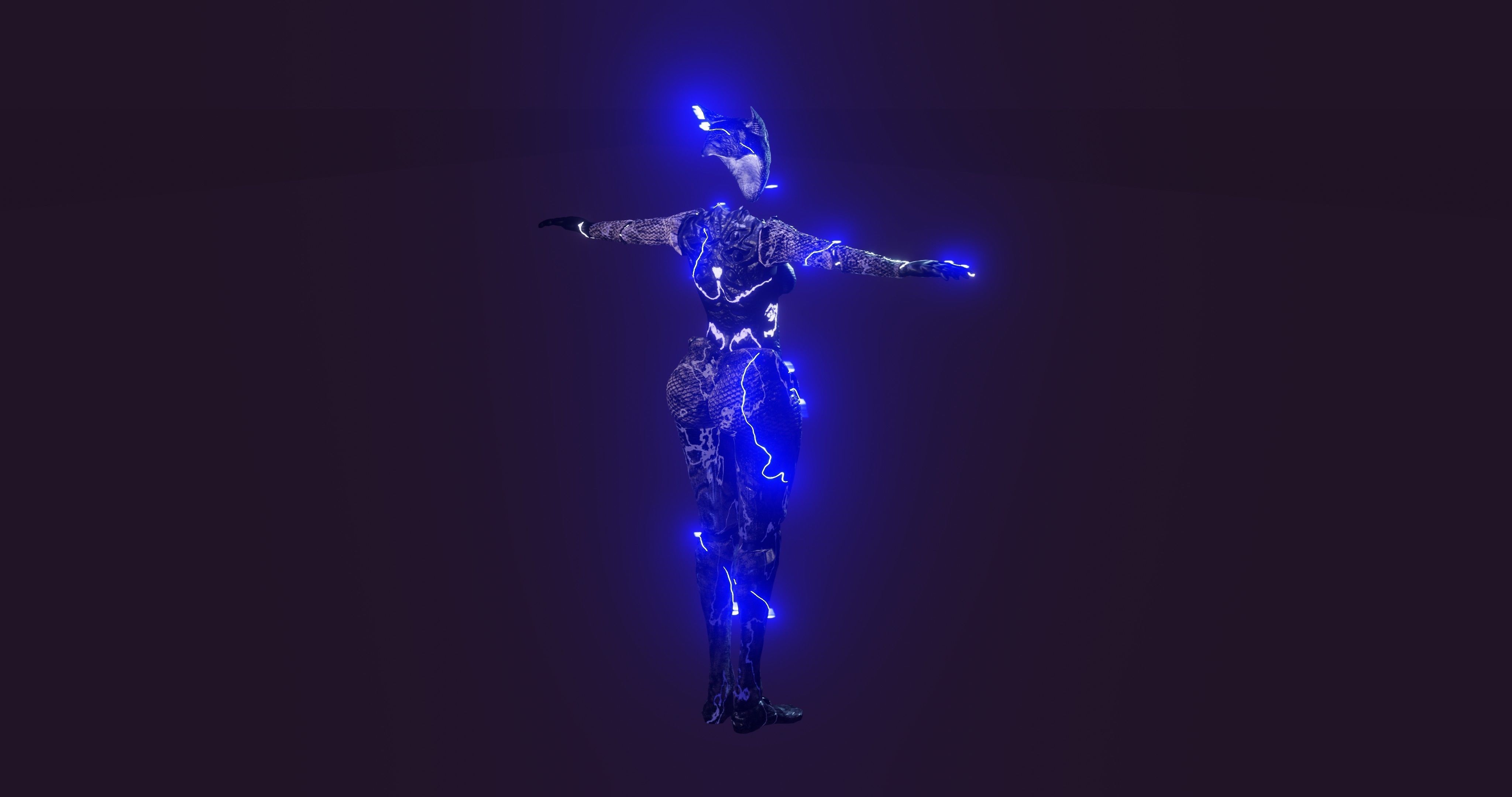 Female Elemental Sentinels Low-poly 3D model_60