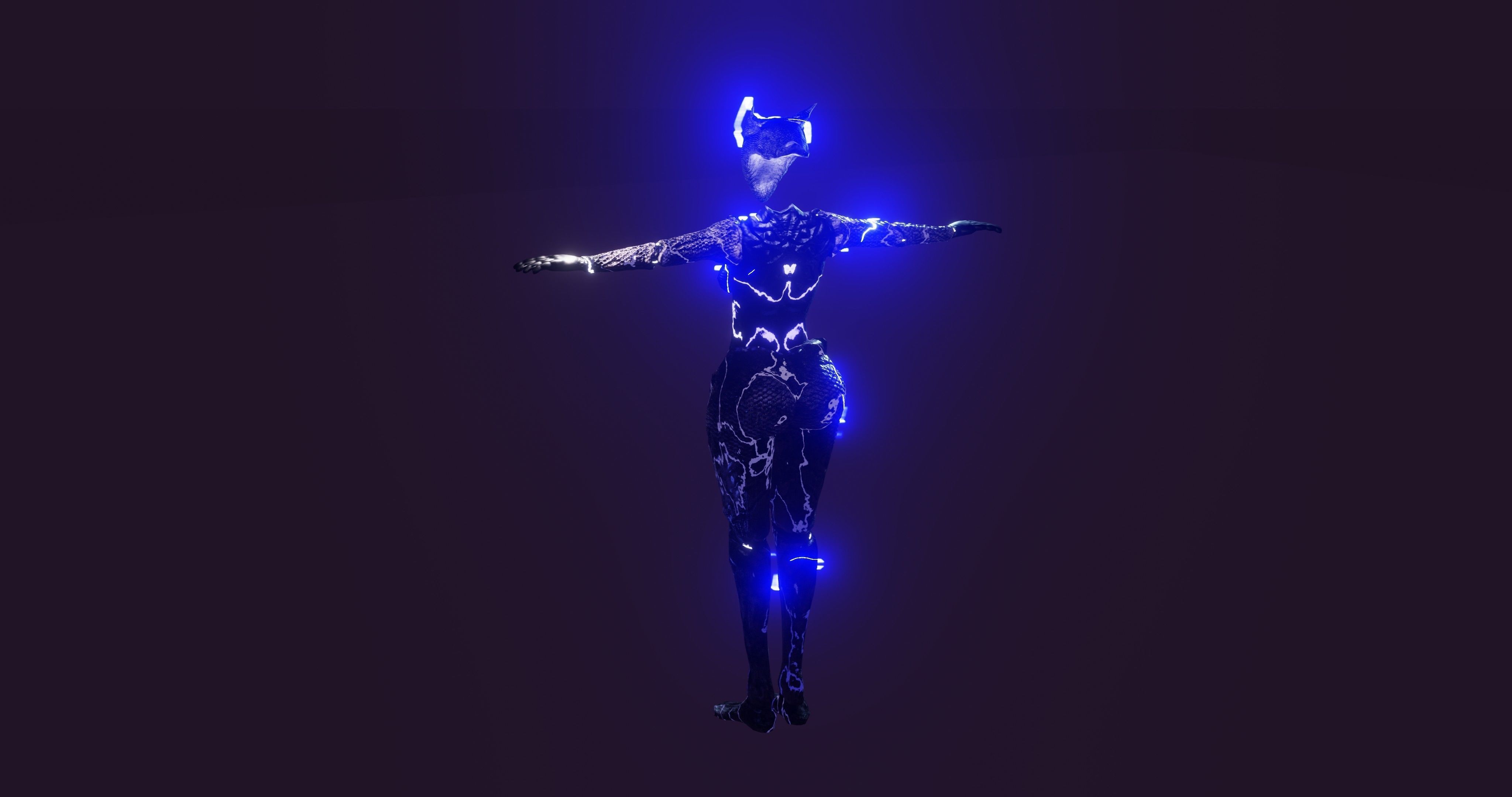 Female Elemental Sentinels Low-poly 3D model_25