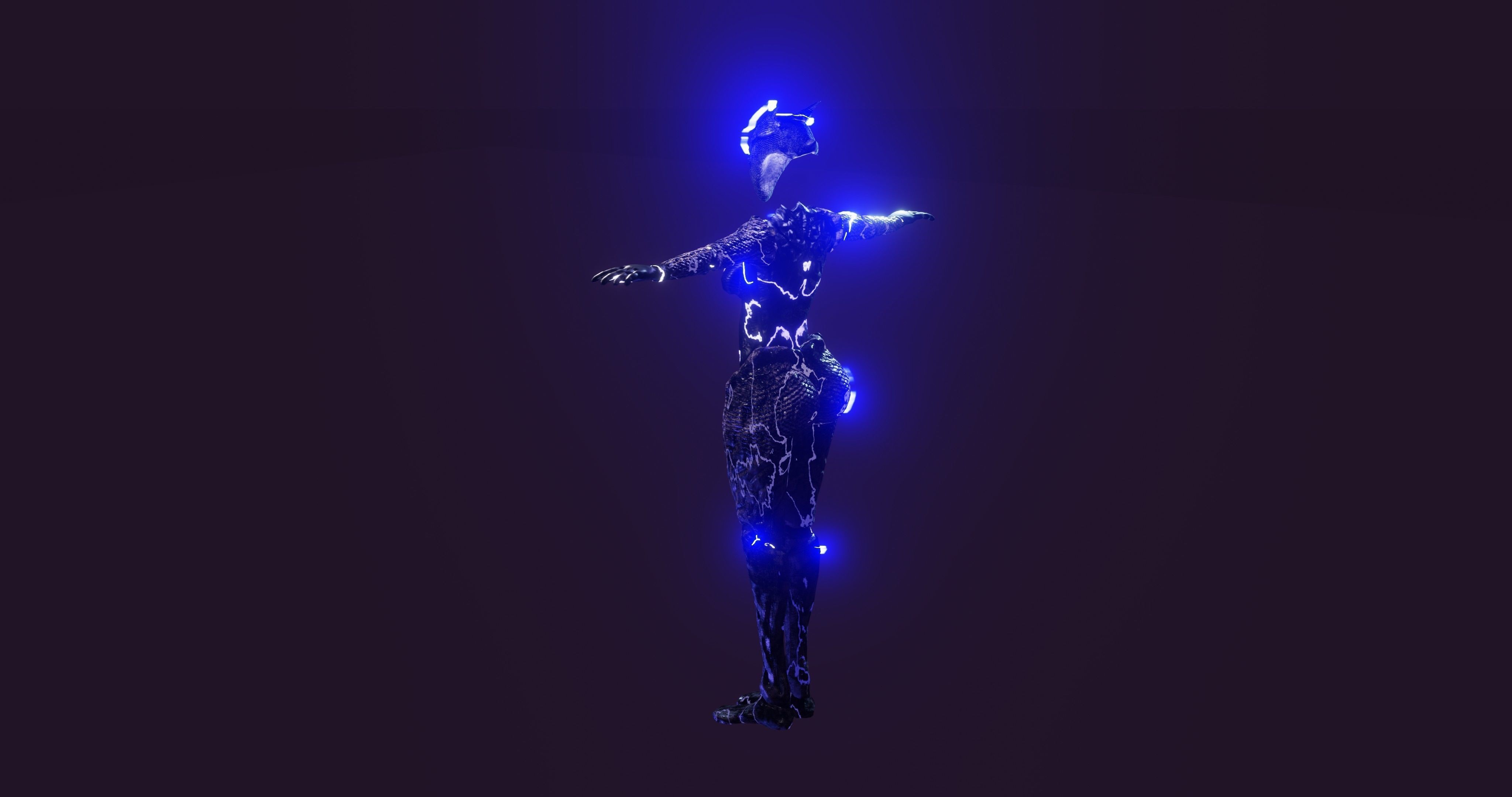 Female Elemental Sentinels Low-poly 3D model_59