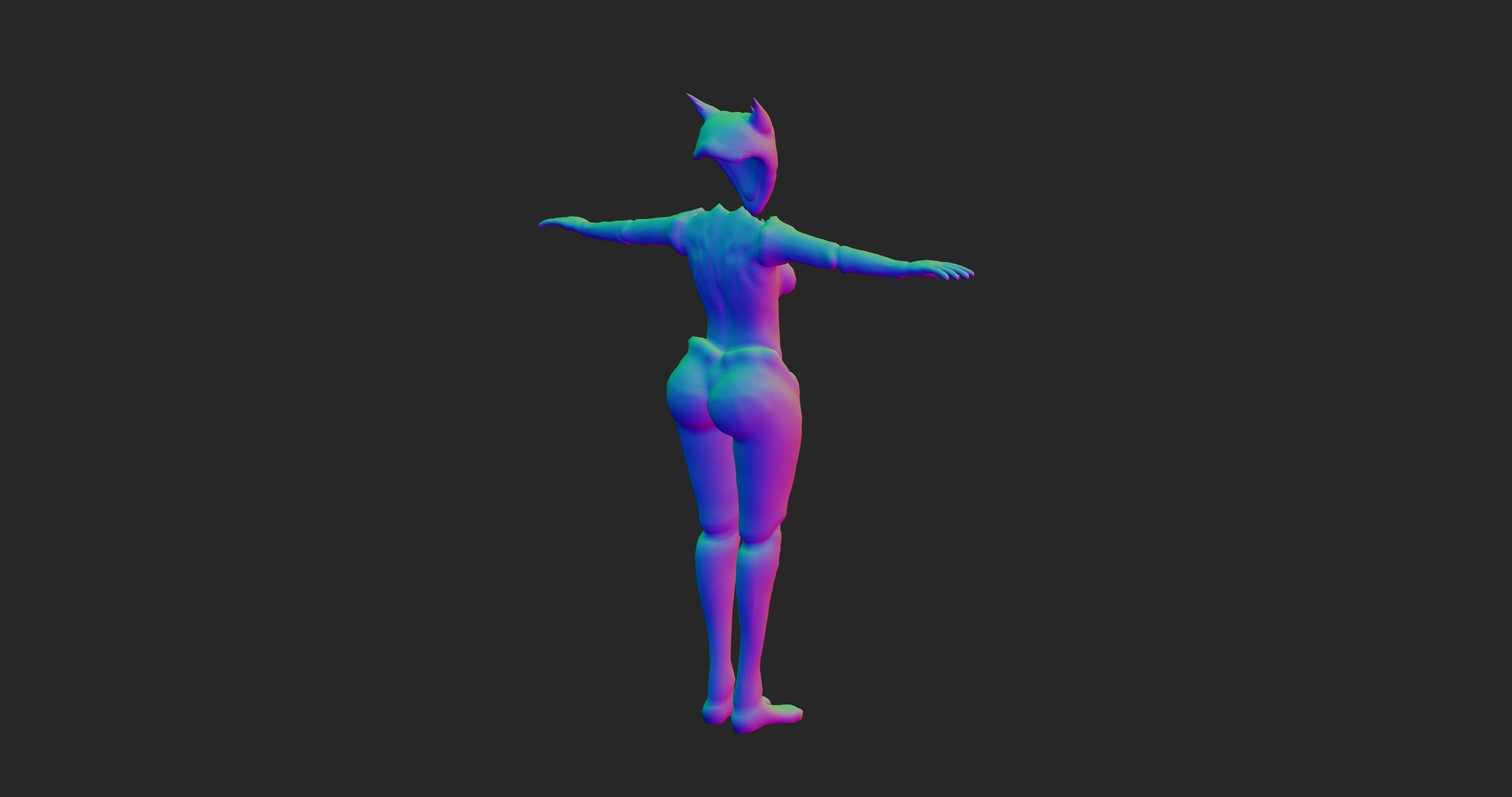 Female Elemental Sentinels Low-poly 3D model_32
