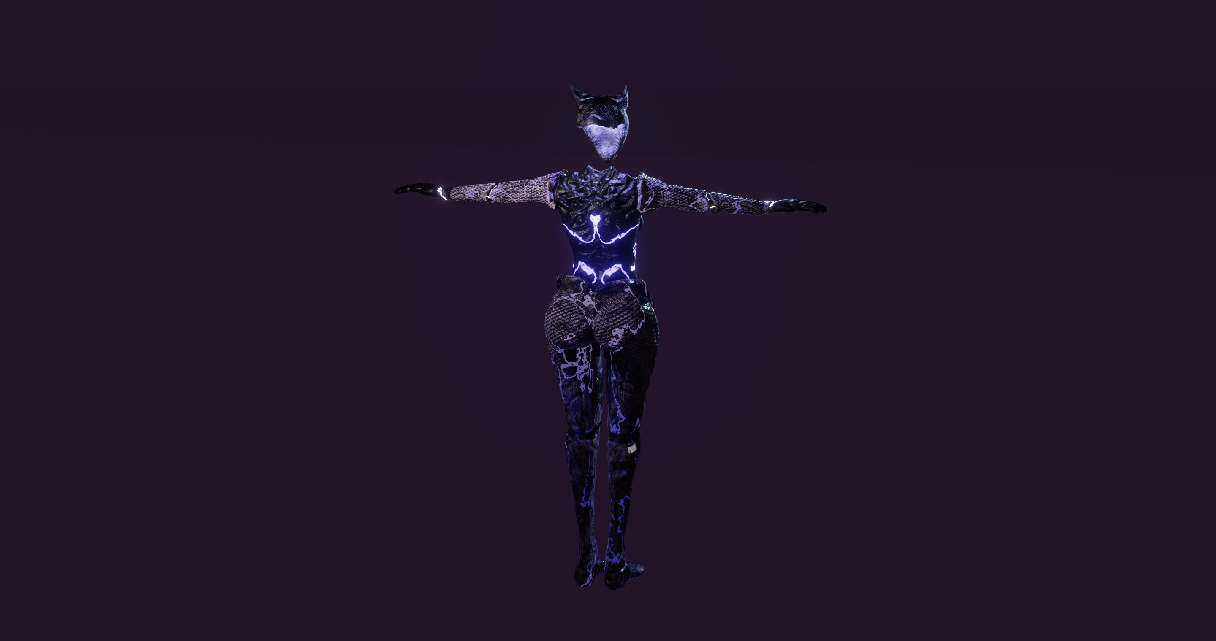 Female Elemental Sentinels Low-poly 3D model_26