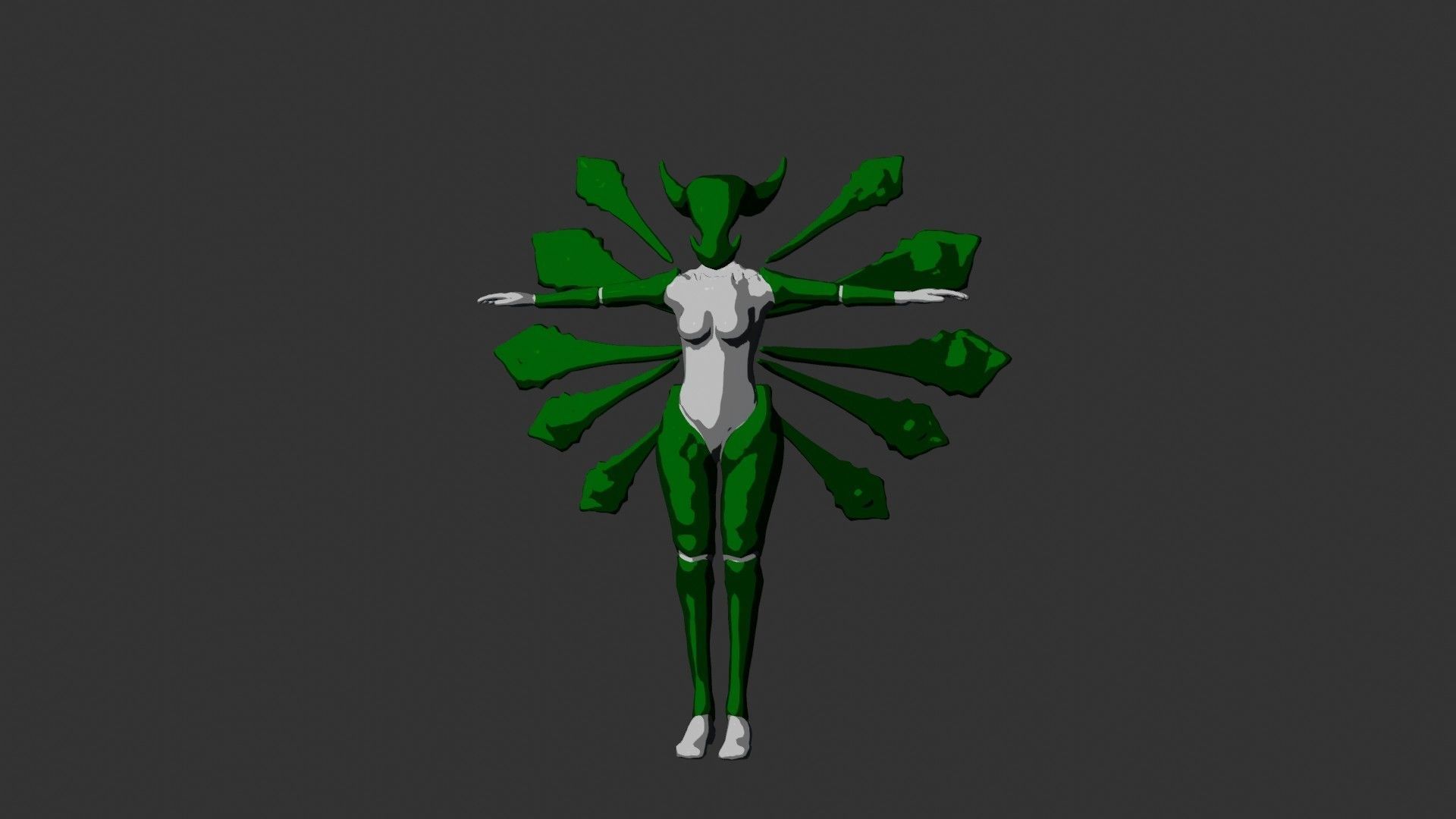 Female Elemental Sentinels Low-poly 3D model_48